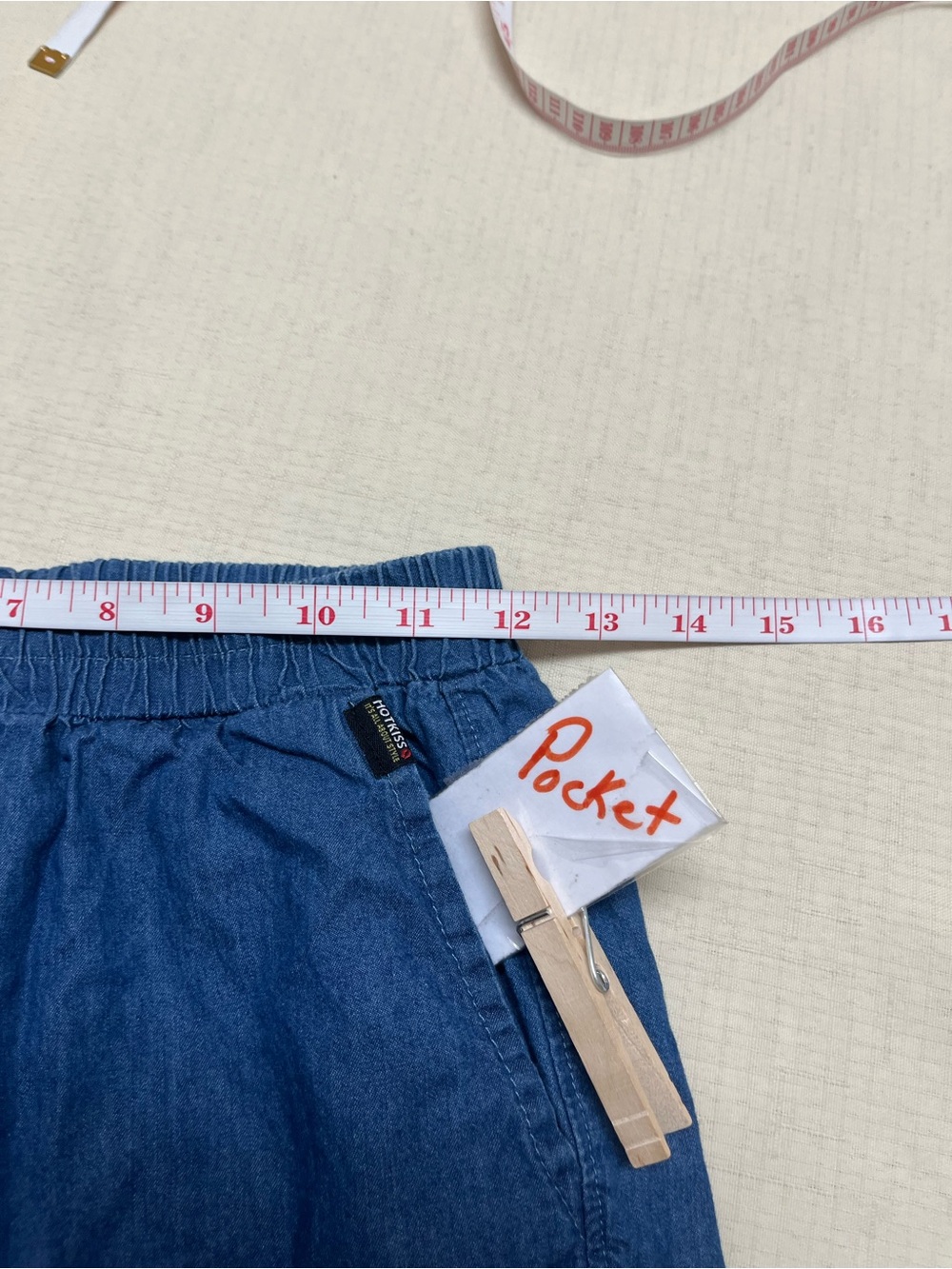 Hot Kiss S chambray pull on shorts - Picture 6 of 13
